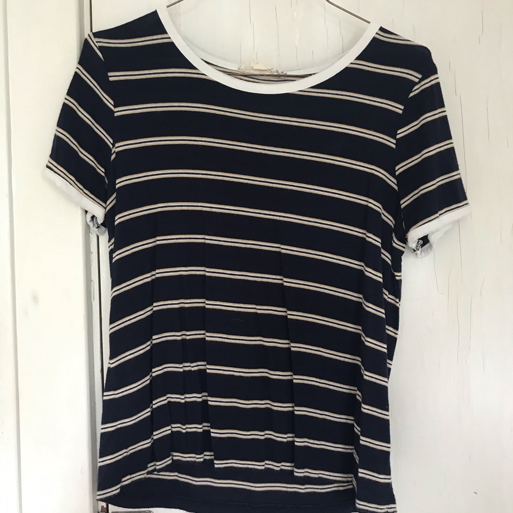 Pink Republic Juniors Small Navy & White T Shirt